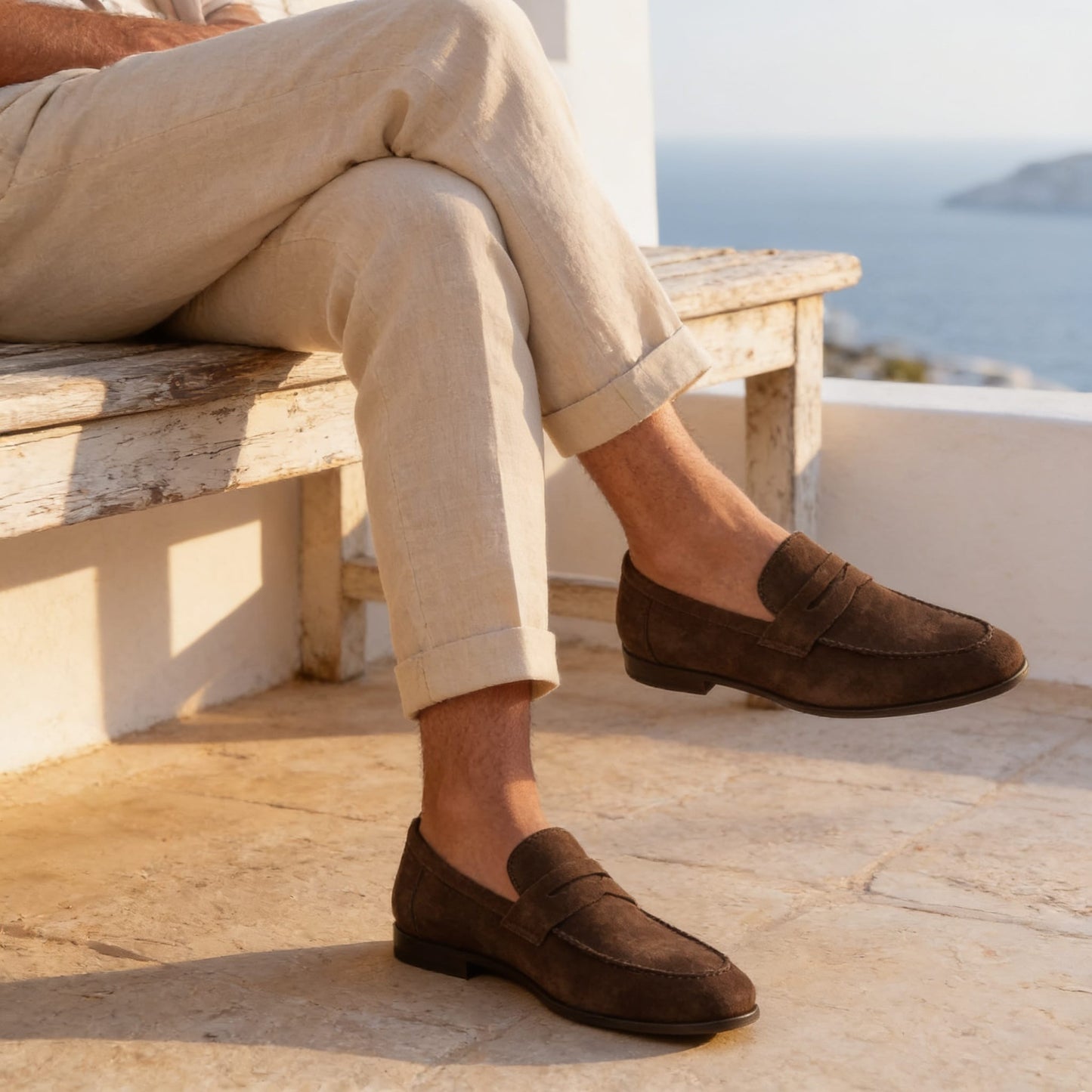 Munroe Suede Penny Loafers_1