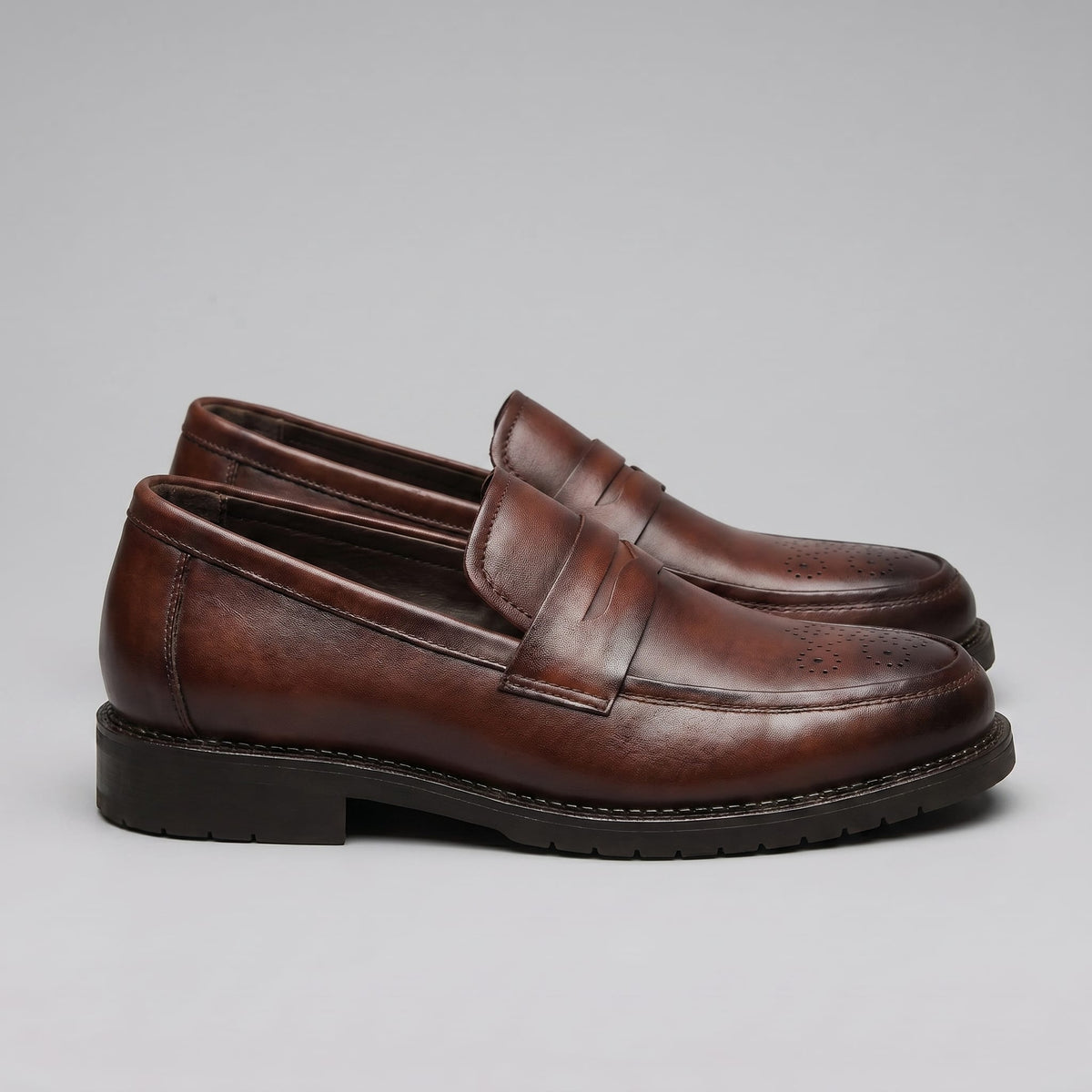 Nelson Faux Leather Brogue Loafers_4