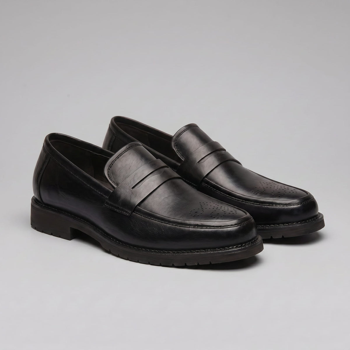 Nelson Faux Leather Brogue Loafers_5