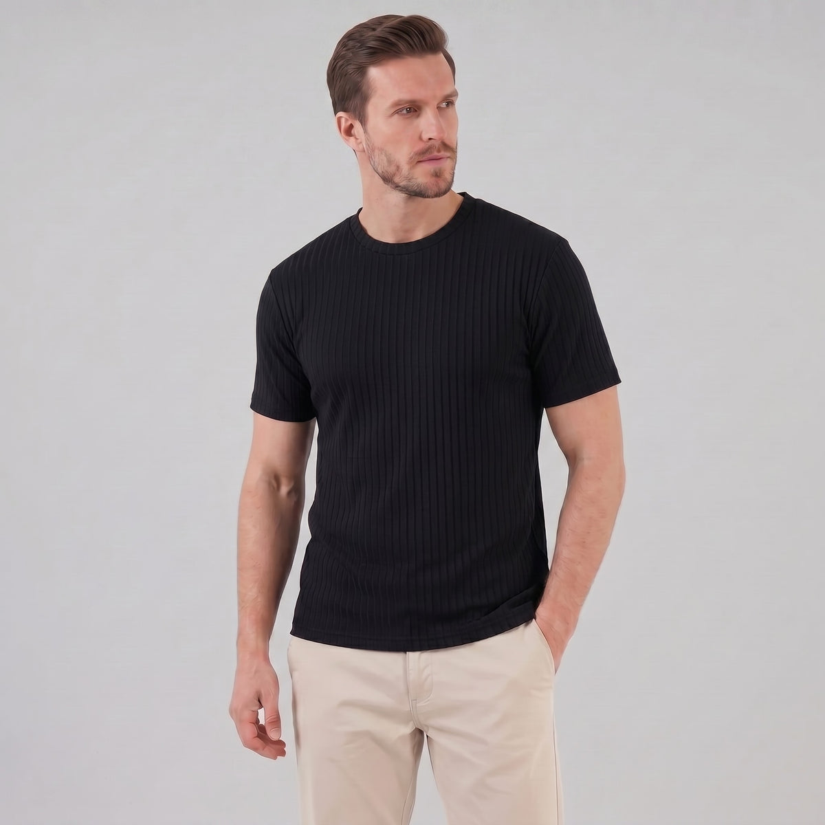 Bodhi Ribbed Stretch T-Shirt