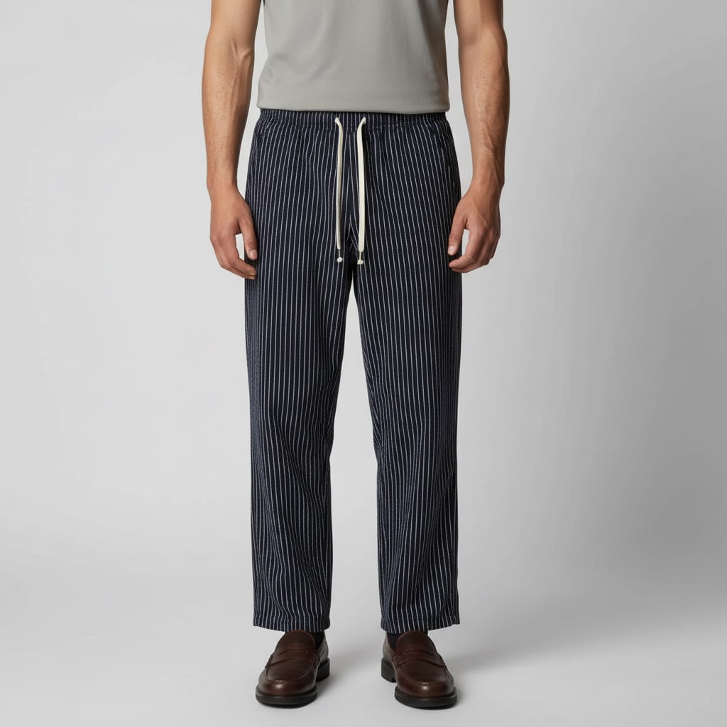 Tiberius Pinstripe Drawstring Pants