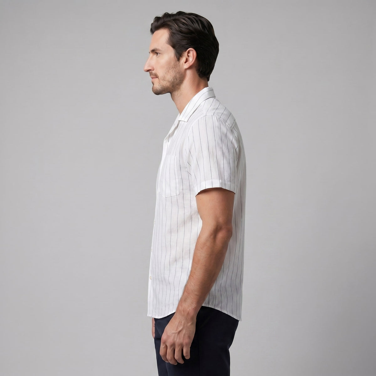Leland Pinstripe Camp Collar Shirt_2