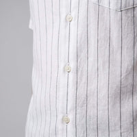 Leland Pinstripe Camp Collar Shirt