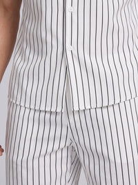 Cooper Pinstripe Camp Collar Shirt and Shorts Set