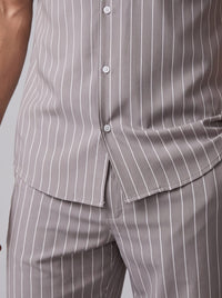 Cooper Pinstripe Camp Collar Shirt and Shorts Set