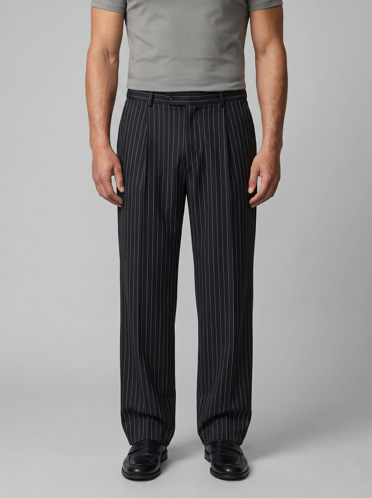 Trenton Pinstripe Wide Leg Pants_1