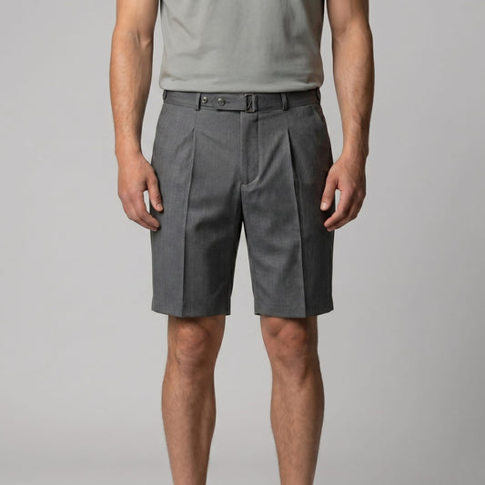 Finley Slim Fit Pleated Chino Shorts_1