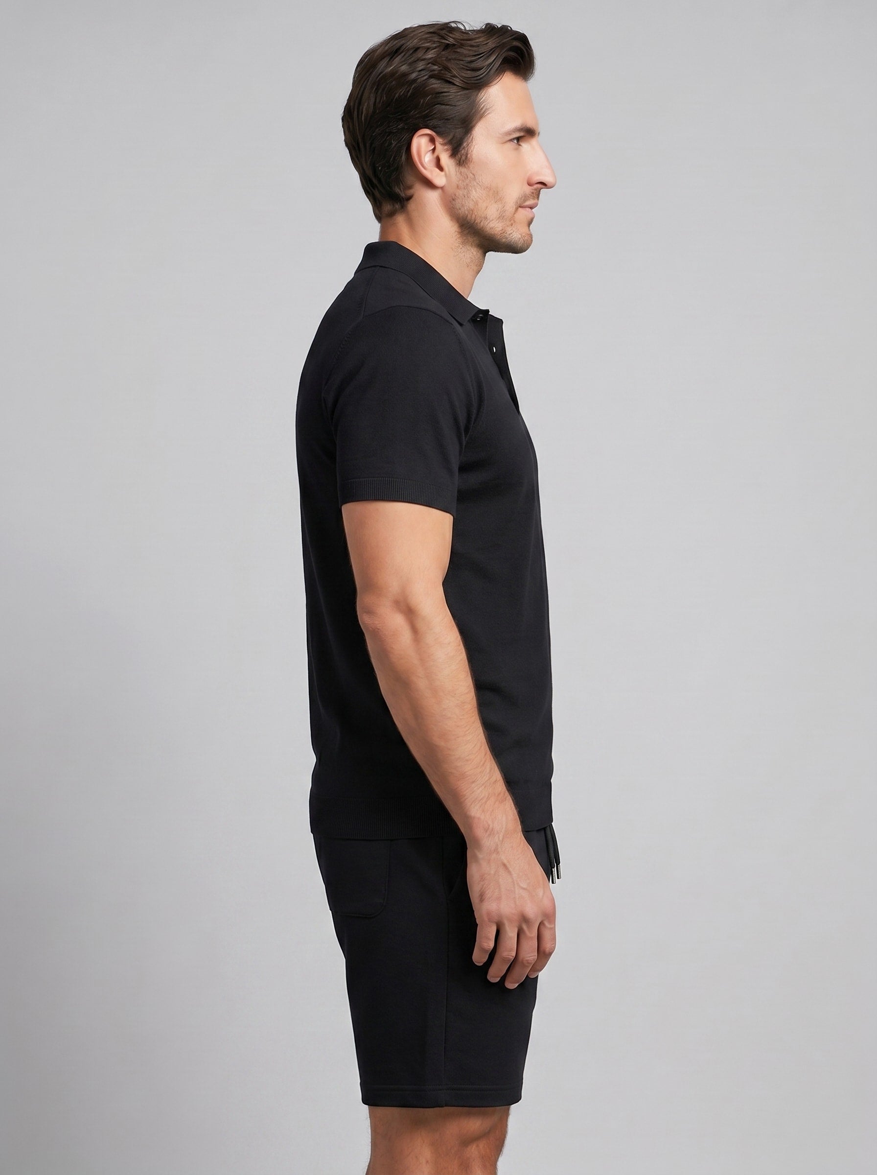 Sawyer Textured Polo and Shorts Set