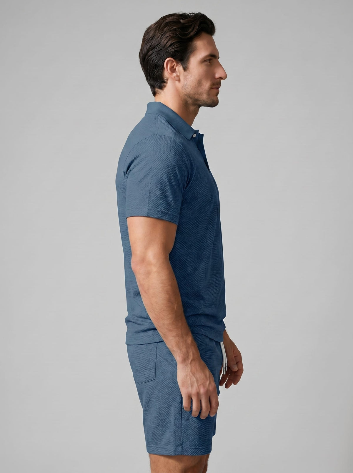 Sawyer Textured Polo and Shorts Set_14
