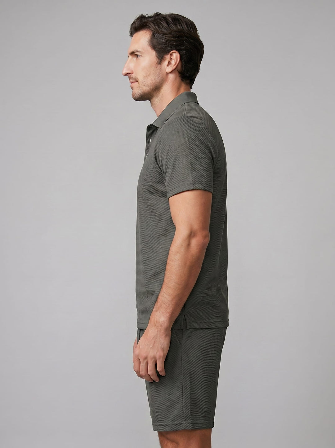 Sawyer Textured Polo and Shorts Set