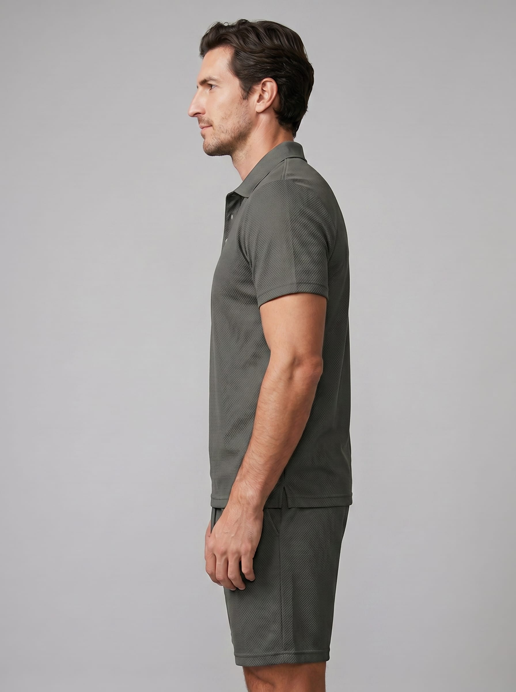 Sawyer Textured Polo and Shorts Set