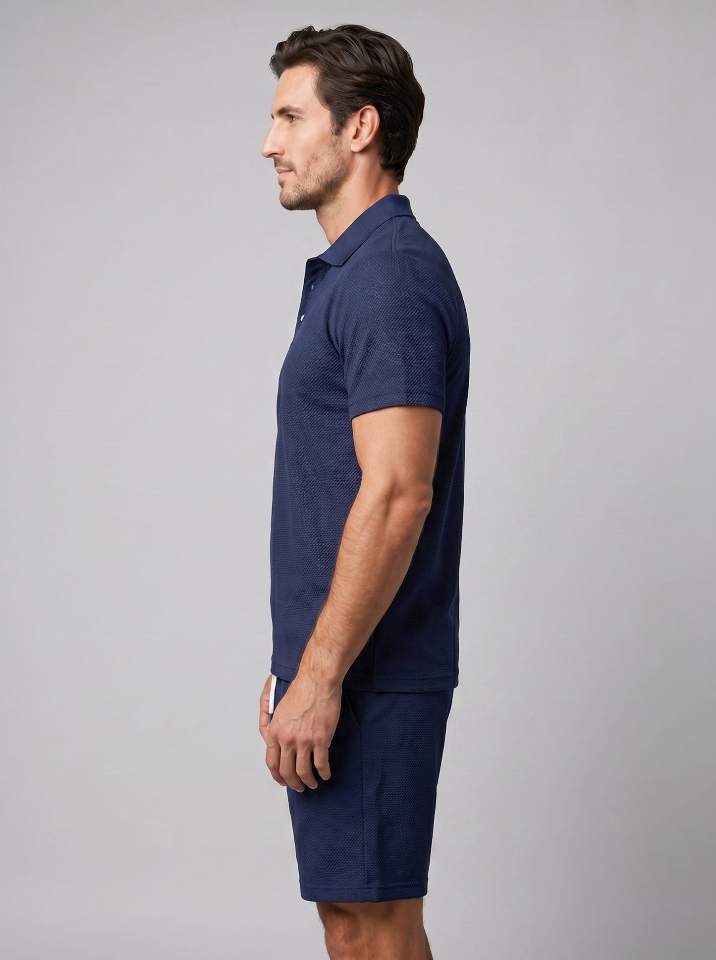 Sawyer Textured Polo and Shorts Set_8