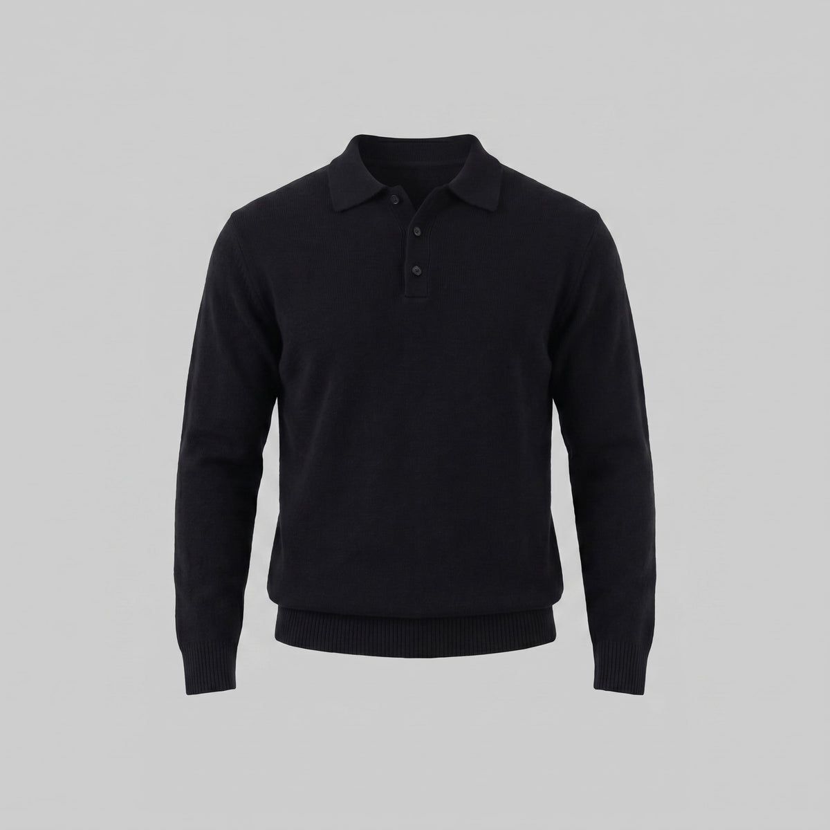 Hank Brushed Knit Polo Sweater