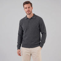 Hank Brushed Knit Polo Sweater