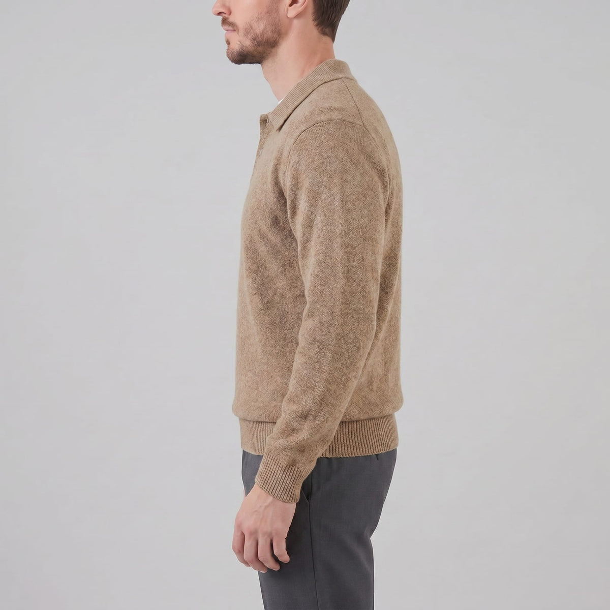 Hank Brushed Knit Polo Sweater_17