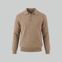 Hank Brushed Knit Polo Sweater