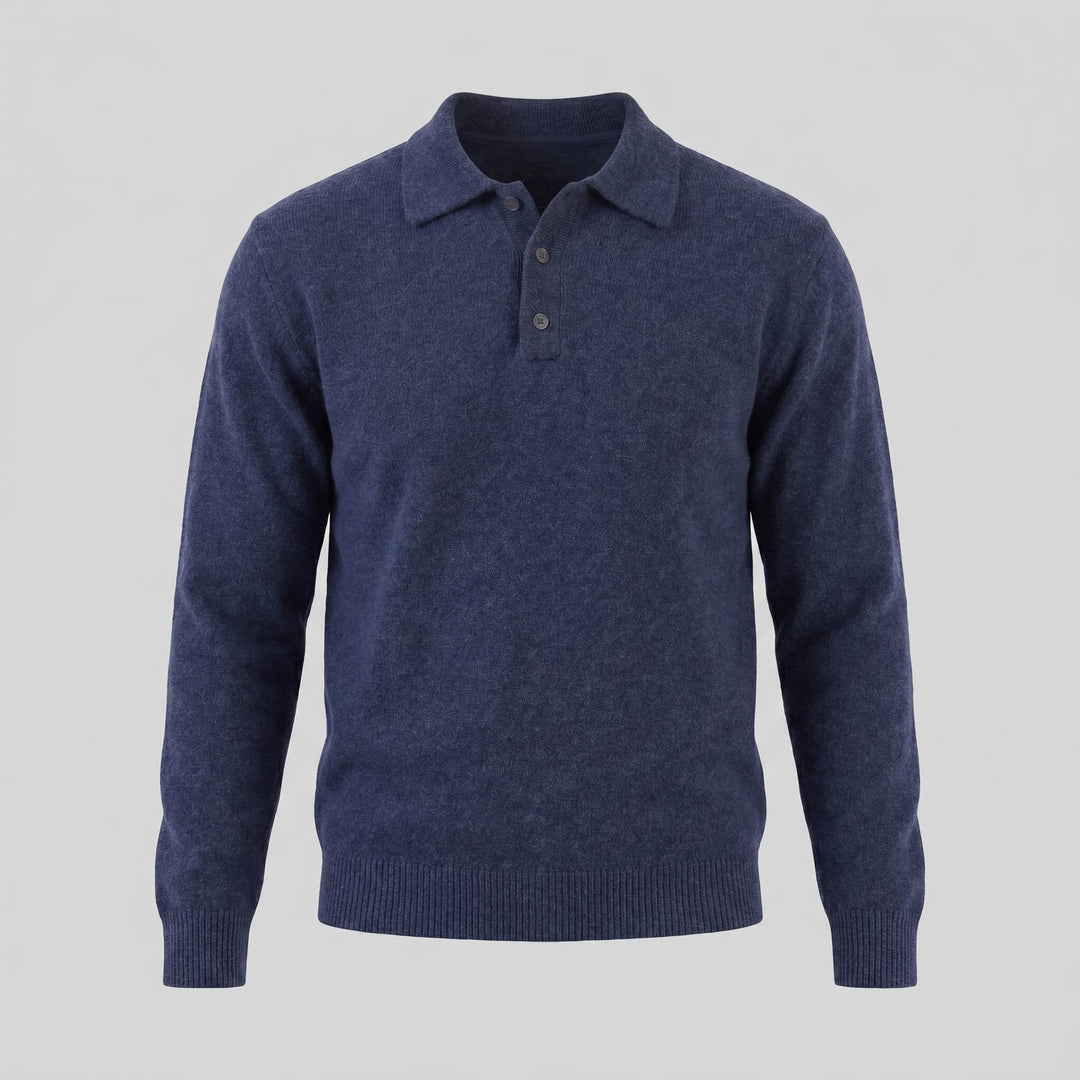 Hank Brushed Knit Polo Sweater