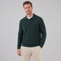 Hank Brushed Knit Polo Sweater