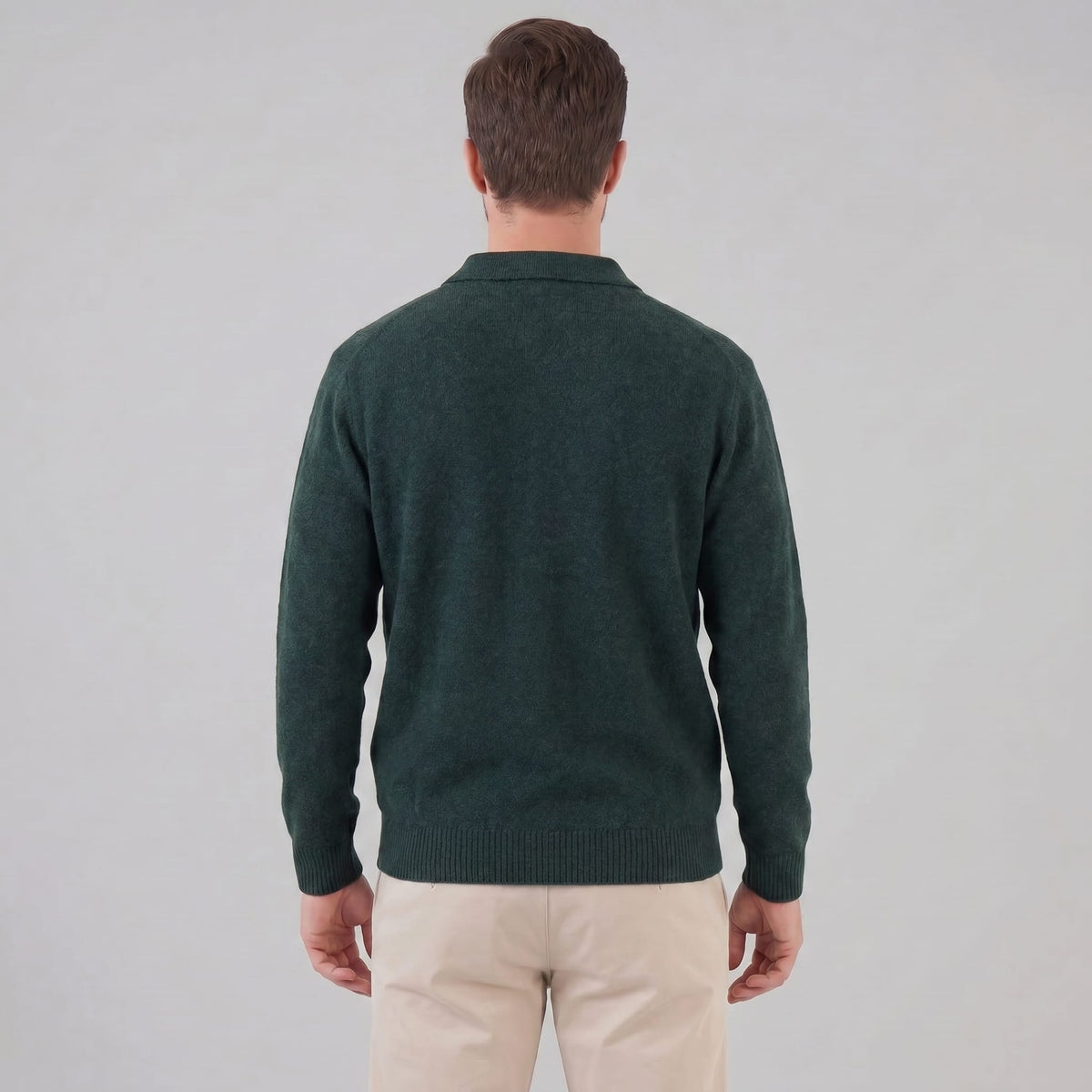 Hank Brushed Knit Polo Sweater