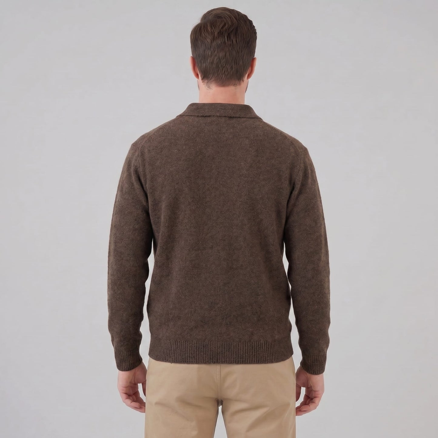 Hank Brushed Knit Polo Sweater_3