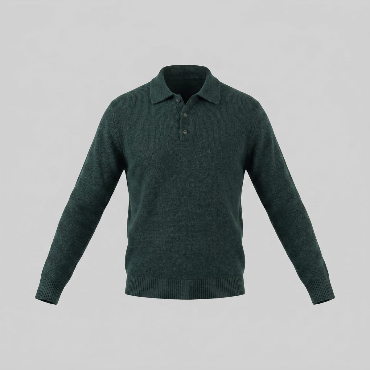 Hank Brushed Knit Polo Sweater