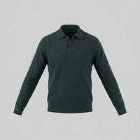 Hank Brushed Knit Polo Sweater