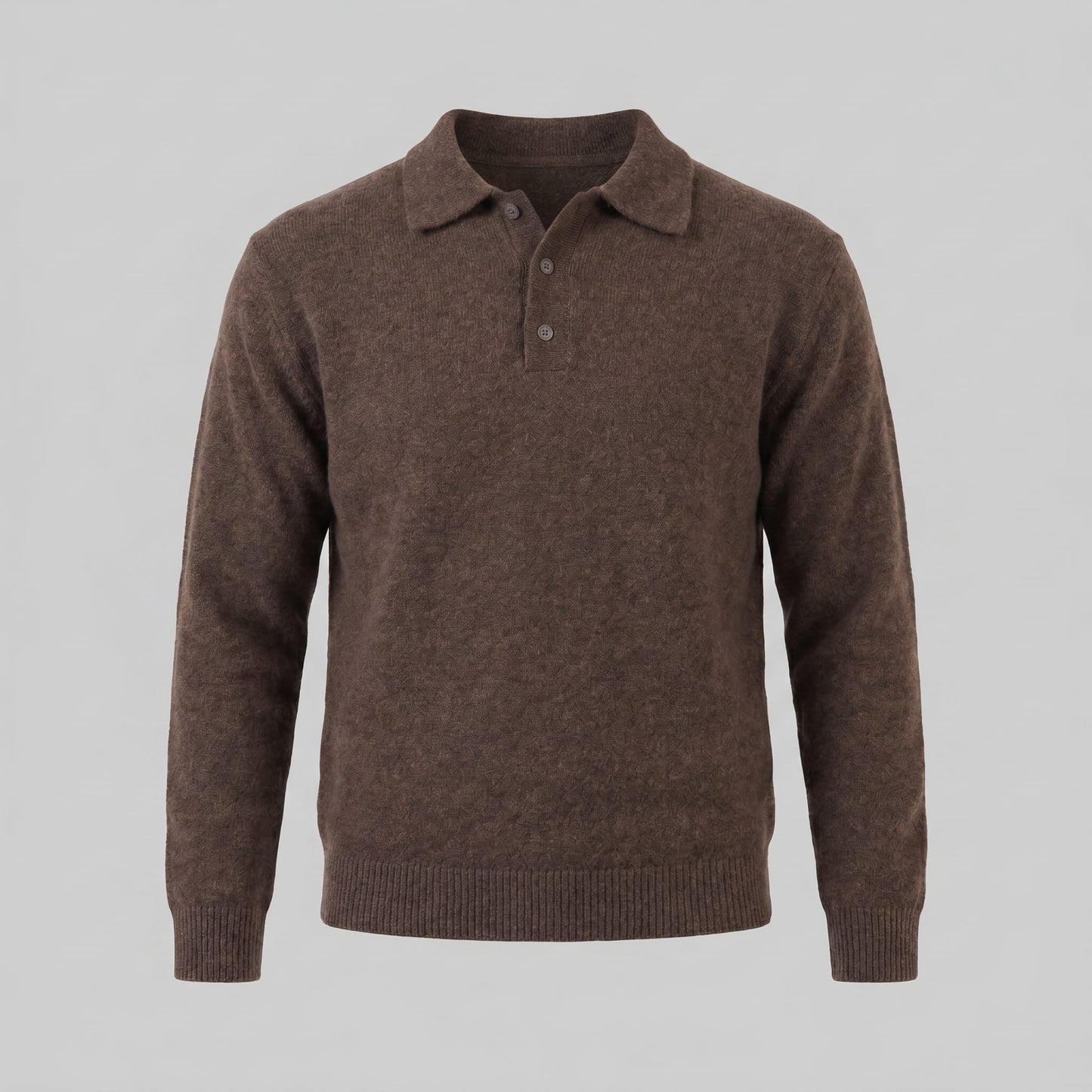 Hank Brushed Knit Polo Sweater_5