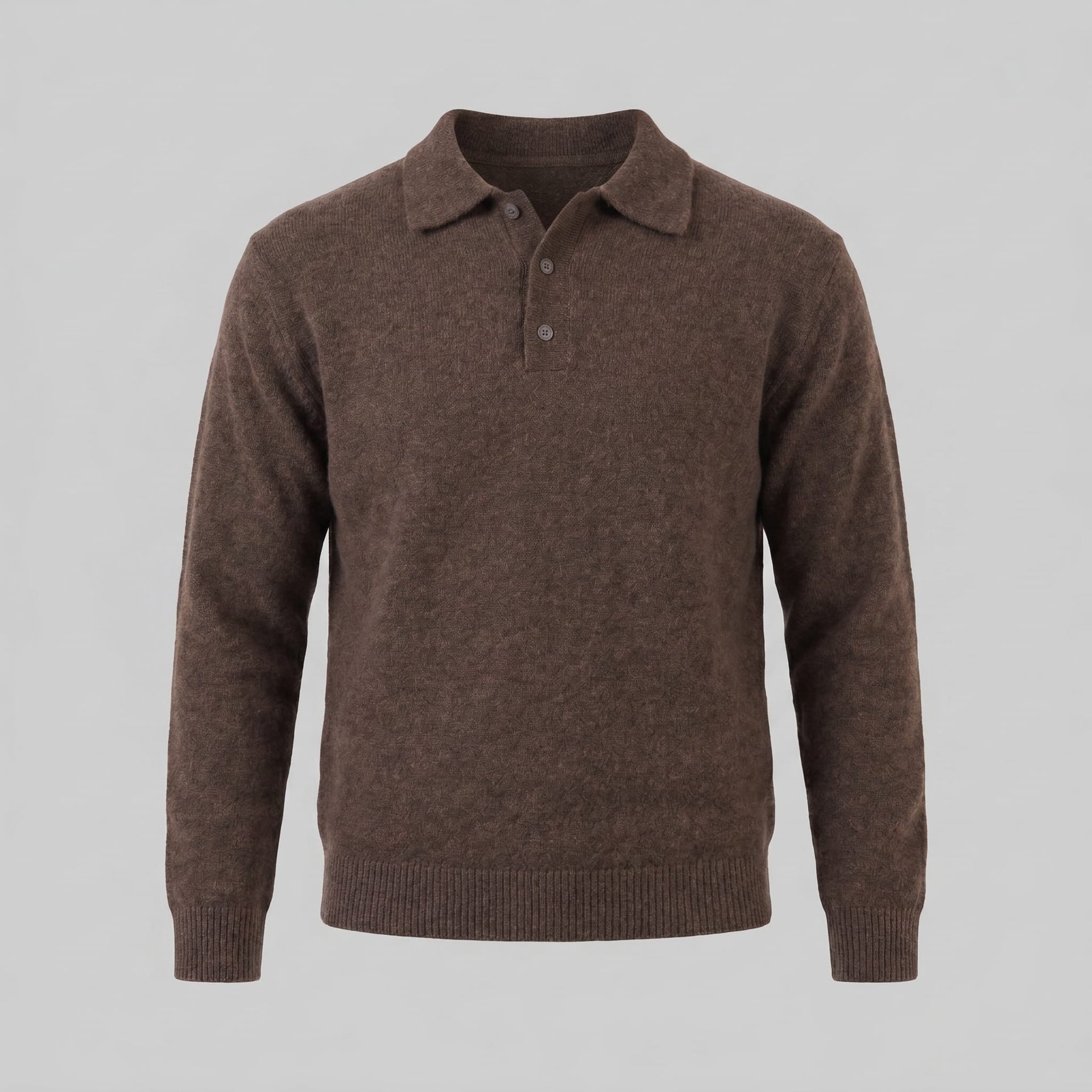 Hank Brushed Knit Polo Sweater