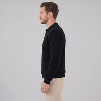 Hank Brushed Knit Polo Sweater