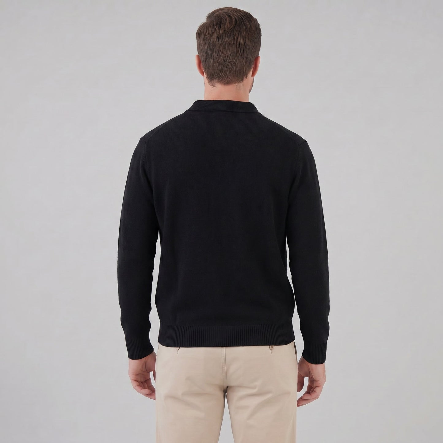 Hank Brushed Knit Polo Sweater_8