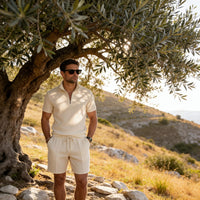 Shepherd Waffle Knit Polo and Shorts Set