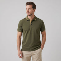 Silas Contrast Placket Pique Polo Shirt