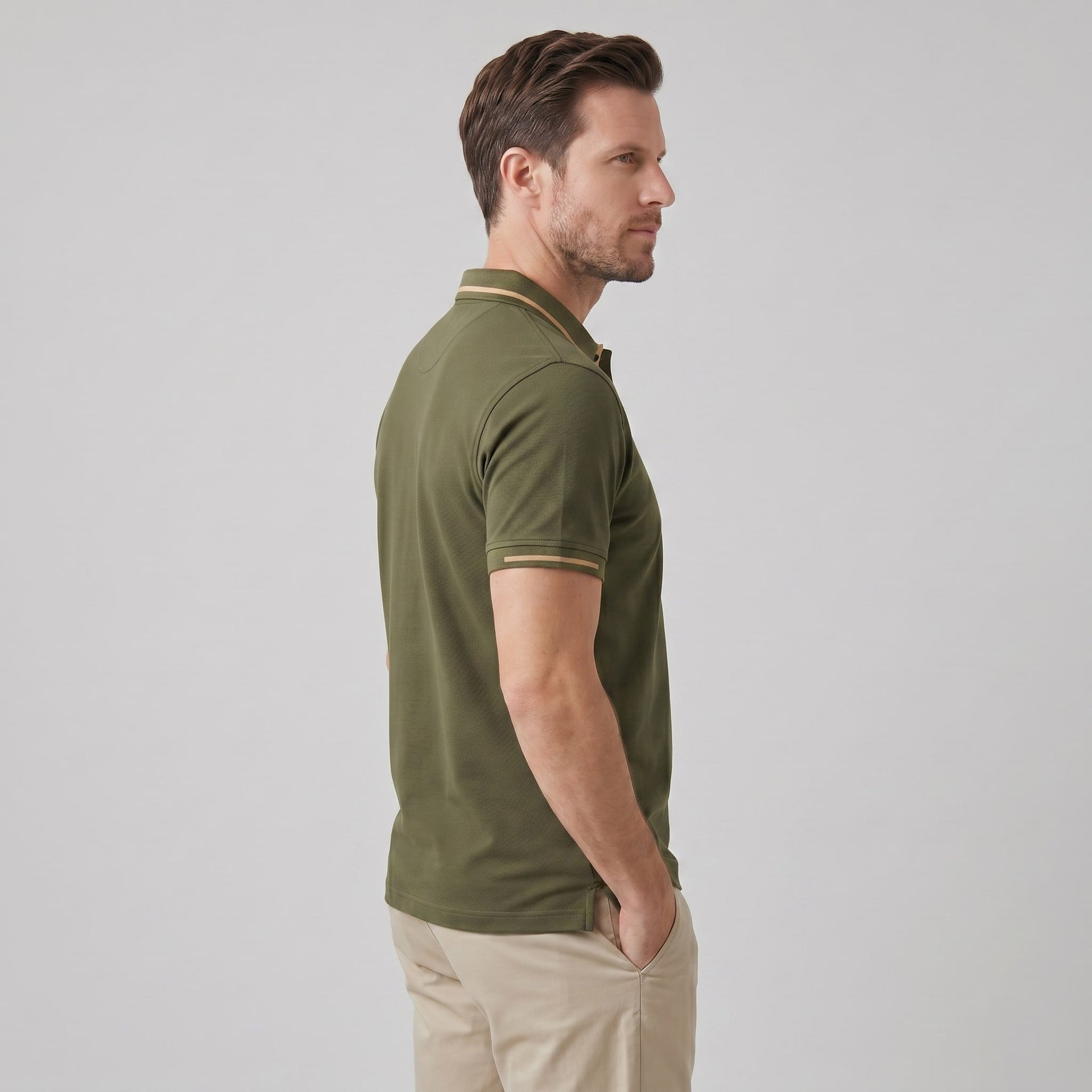 Silas Contrast Placket Pique Polo Shirt