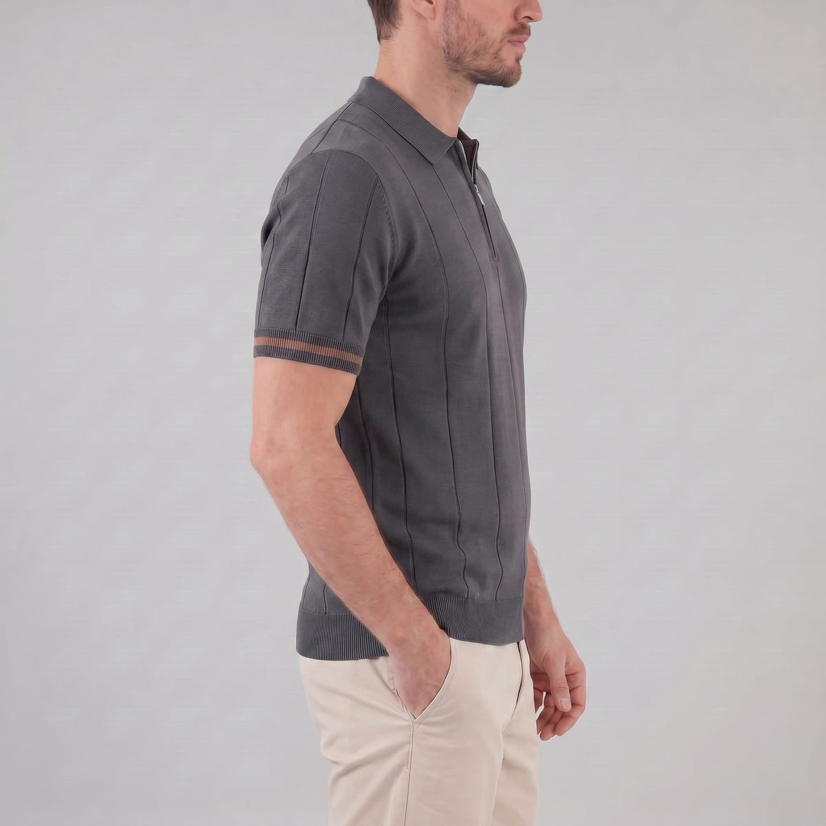 Sloan Quarter Zip Knit Polo Shirt_13