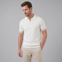 Sloan Quarter Zip Knit Polo Shirt