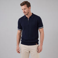 Sloan Quarter Zip Knit Polo Shirt