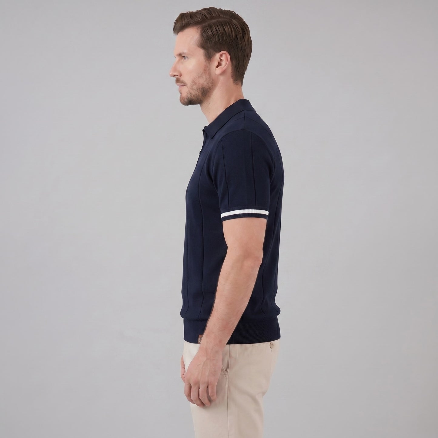 Sloan Quarter Zip Knit Polo Shirt_28