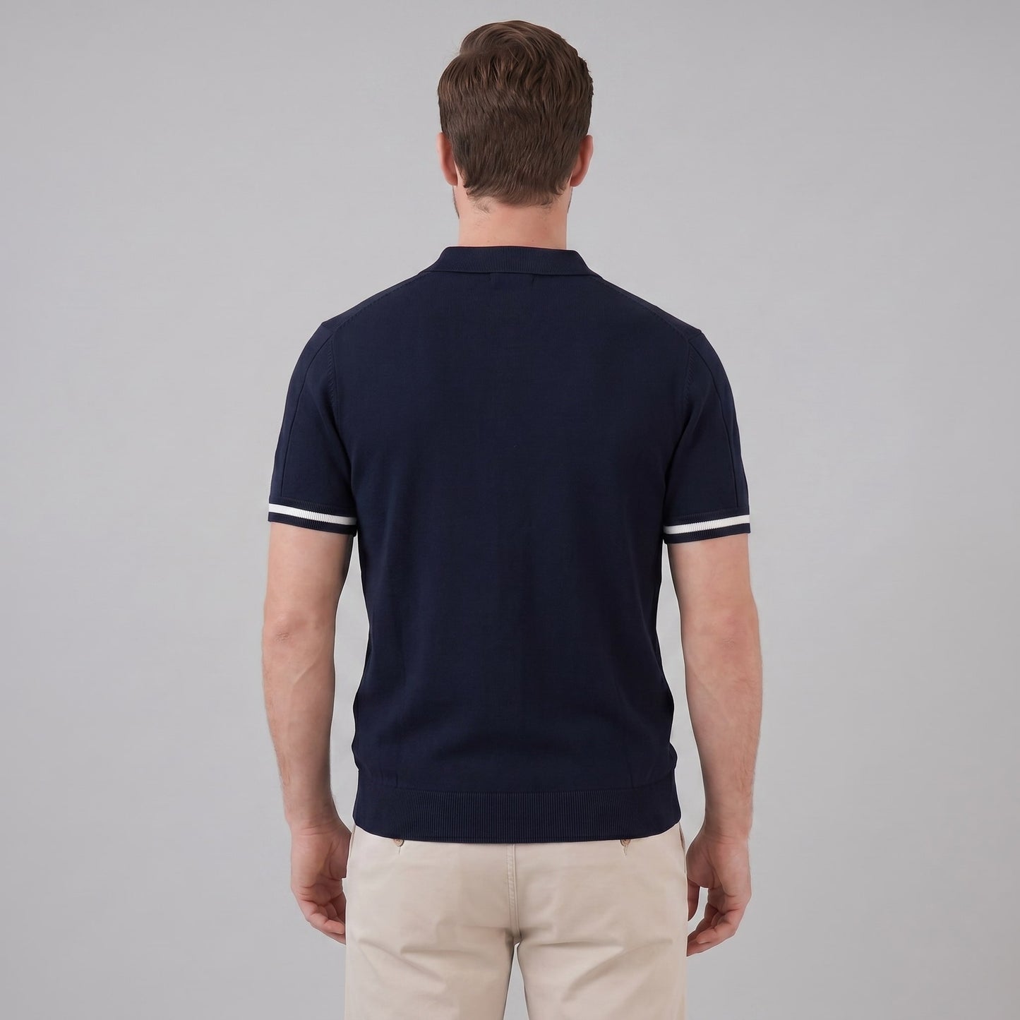 Sloan Quarter Zip Knit Polo Shirt_29