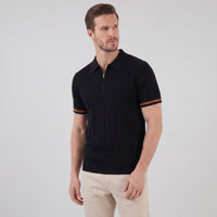 Sloan Quarter Zip Knit Polo Shirt