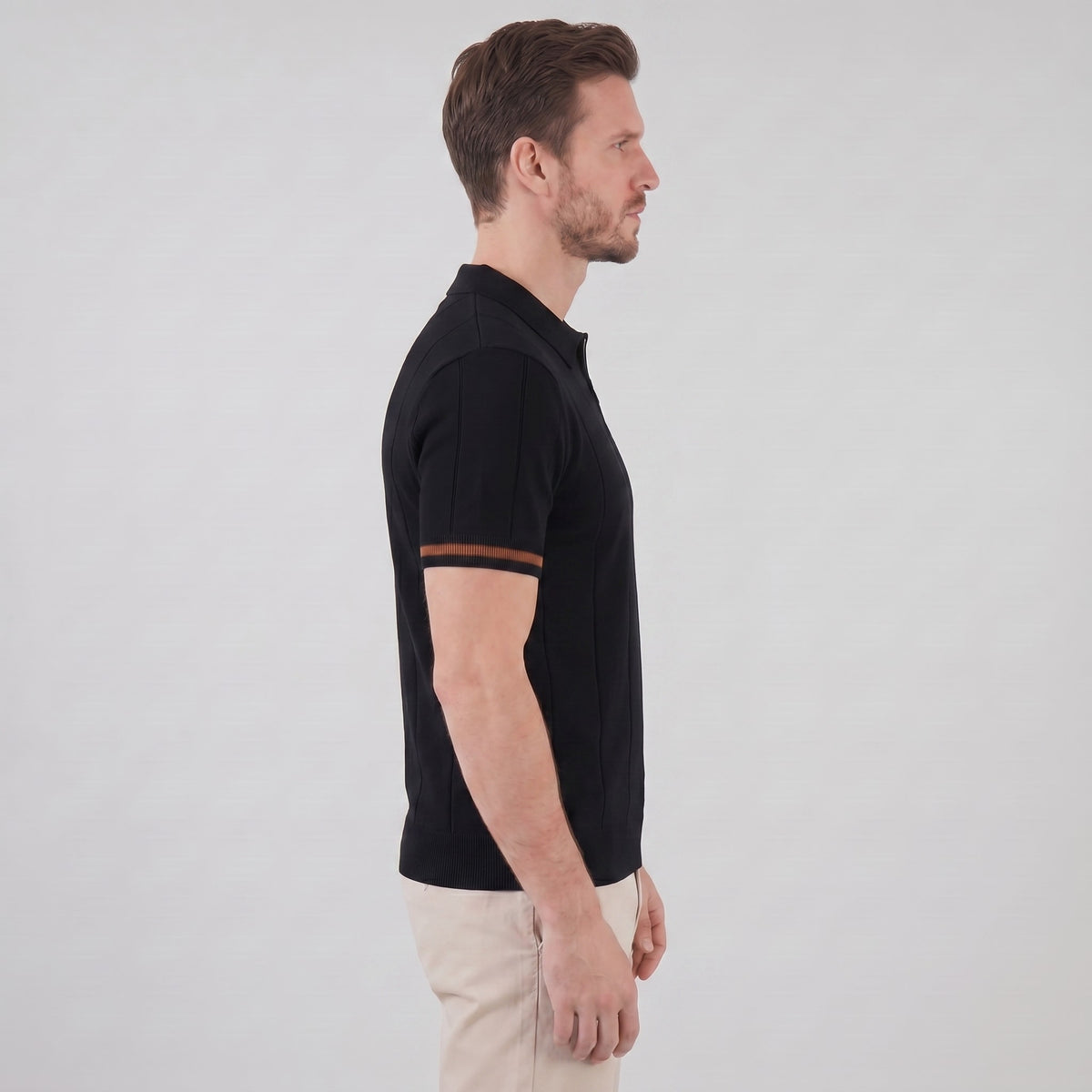 Sloan Quarter Zip Knit Polo Shirt