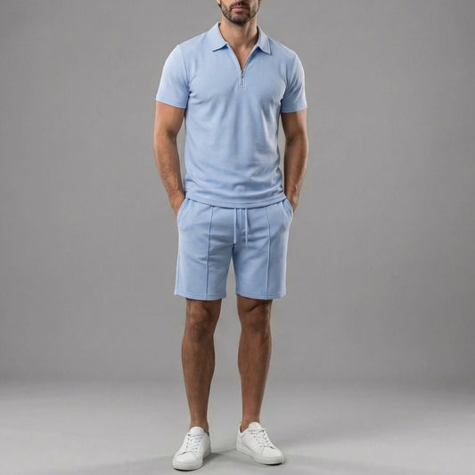 Cruz Quarter Zip Polo and Shorts Set_1