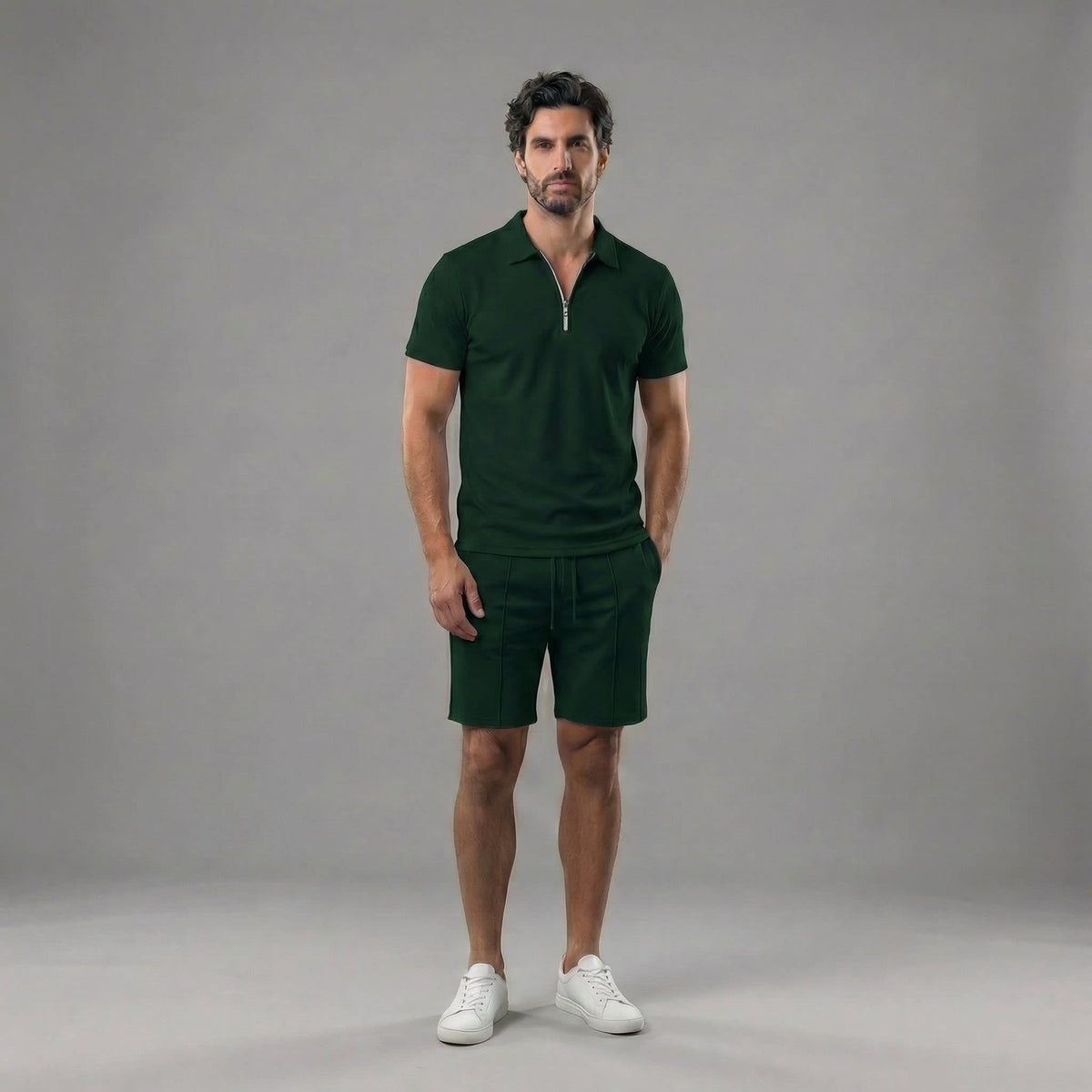 Cruz Quarter Zip Polo and Shorts Set_10