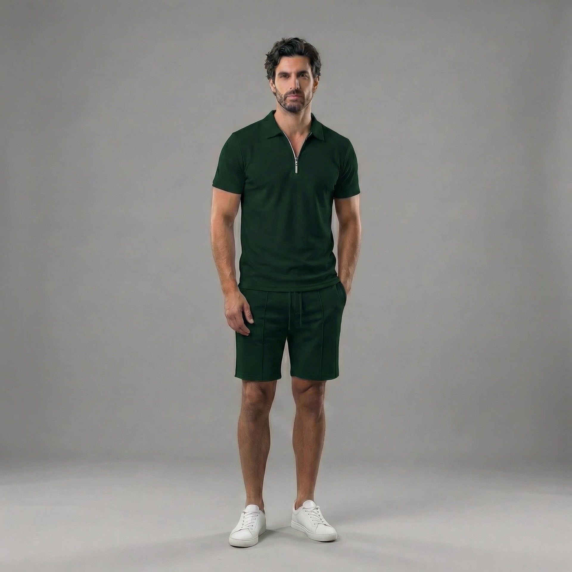Cruz Quarter Zip Polo and Shorts Set