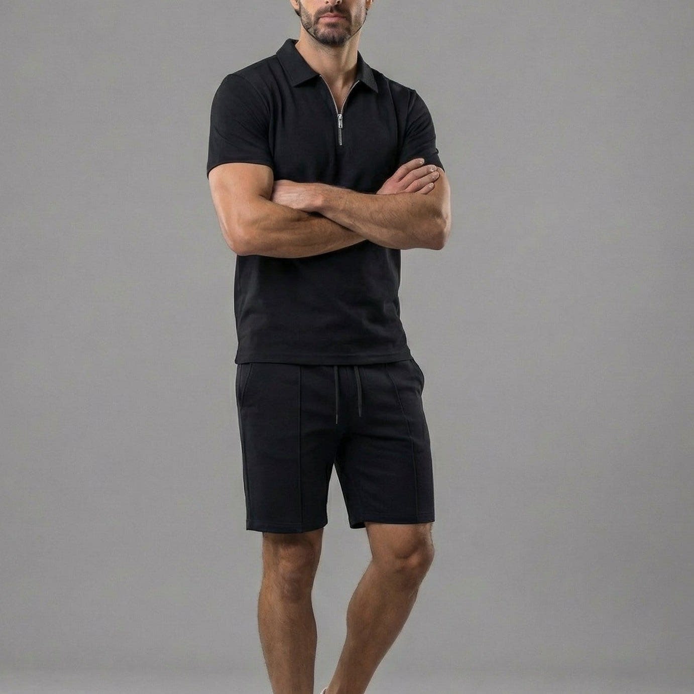 Cruz Quarter Zip Polo and Shorts Set