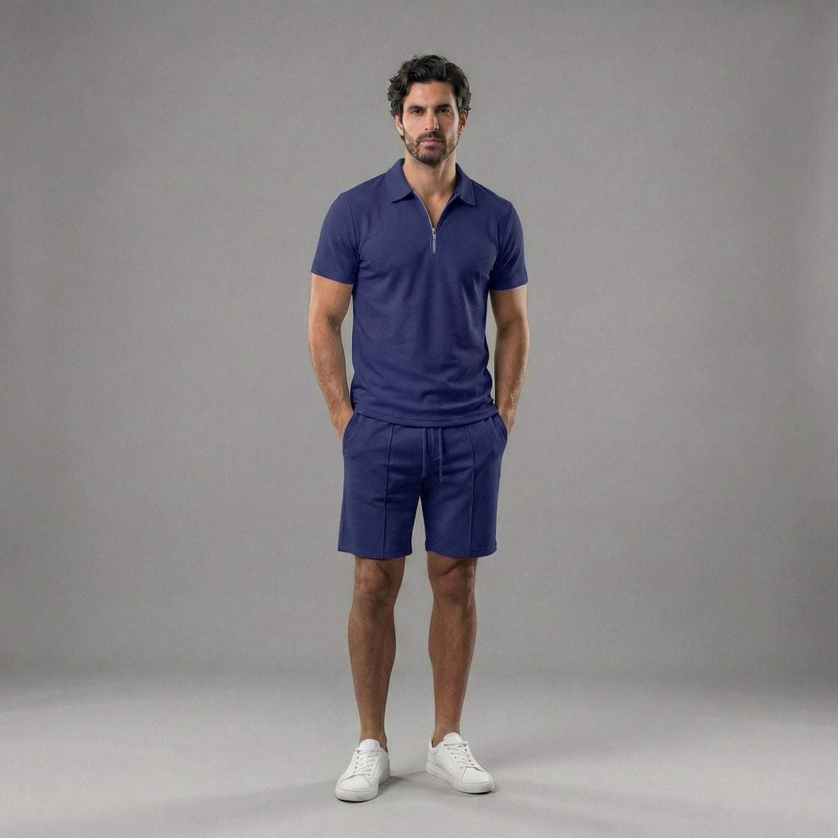 Cruz Quarter Zip Polo and Shorts Set