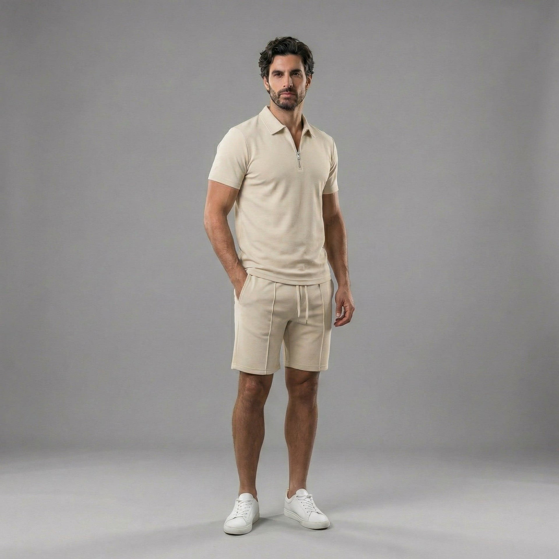 Cruz Quarter Zip Polo and Shorts Set