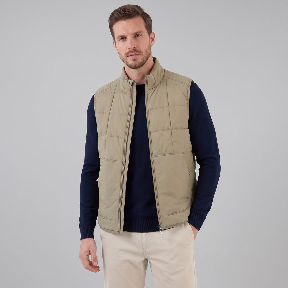Hodge Quilted Stand Collar Vest