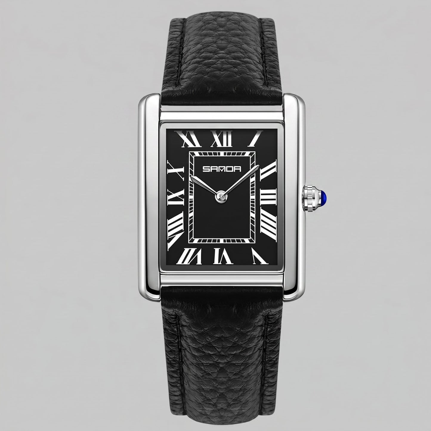 Winthrop Rectangular Leather Strap Watch_1