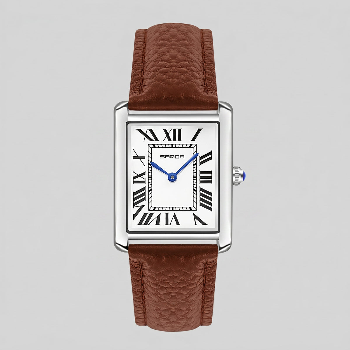 Winthrop Rectangular Leather Strap Watch_11