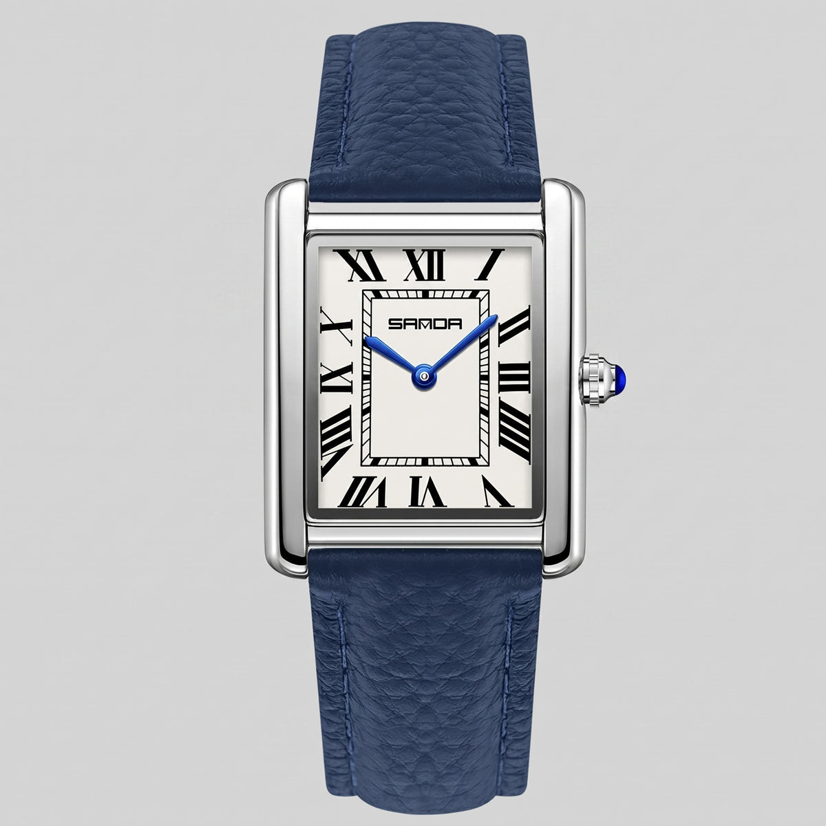 Winthrop Rectangular Leather Strap Watch_16